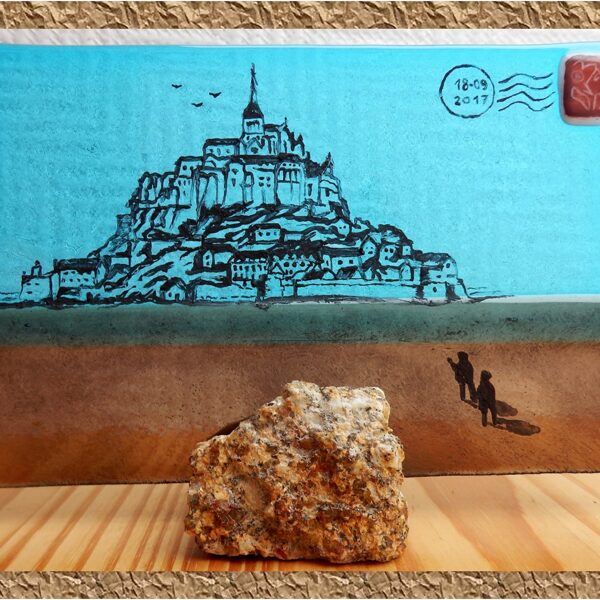 MONT SAINT-MICHEL Fusing Grisaille