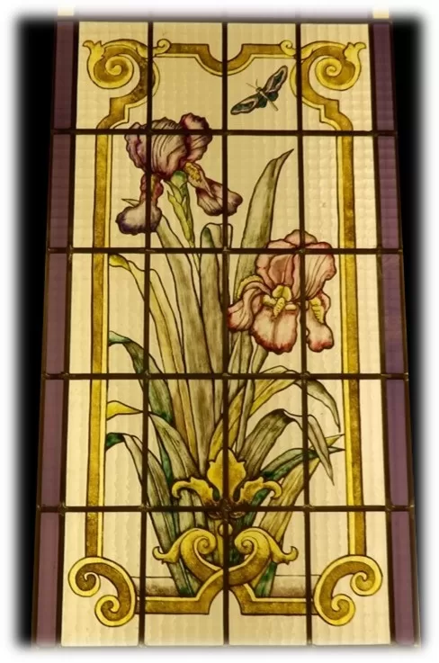 Iris : Grisaille, Emaux & Jaune d'argent