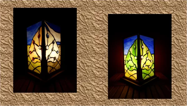 LAMPE "4 SAISONS" Tiffany